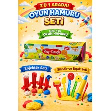 Heroes Dough 3'ü 1 Arada Oyun Hamuru Kalıp Seti - Enjektör, Merdane, Silindir ve Bıçaklı Şekillendirme Seti