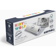 Kidy Wolf Kidywolf Kidyroll Kidyprint Için Yapışkanlı Termal Kağıt Rulosu 5'li Set