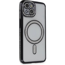 Uravas Store Iphone 13 Kılıf Joke Simli Magneticsafe Kılıf - Siyah