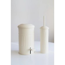 Dekorz Dükkan Galvaniz 2li Banyo Seti Soft Krem