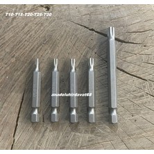 Gfb-Byt Crv Çelik 50MM Tork Uç Seti Bits Uç Seti T10 T15 T20 T25 T30 Mıknatıslı 5pcs