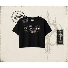 Tarzsokak Kadın I'm A Mastermind Kadın Crop Tişört Beyaz