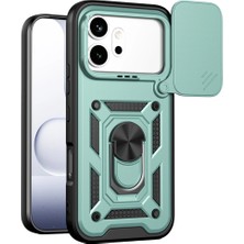 Renas Store Huawei Honor 600 Pars Lens Yüzüklü Silikon - Yeşil