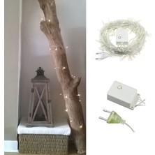Renas Store 100 Ledli 8 Fonksiyonlu 10 Metre LED Aydınlatma Dekor Lambası (Beyaz)