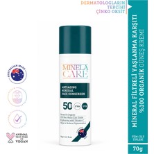 Minela Care Antiaging Organik Mineral Filtreli Yüz Güneş Kremi Spf 50 70 gr PA++++