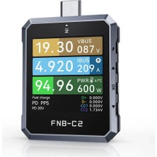 Fnirsi Fnırsı Fnb-C2 USB Pd 3.1 Type-C Hızlı Şarj Test Cihazı (240W, E-Marker Okuma)