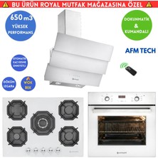 Eminçelik R17  Turbo+Soğutma Dijital Beyaz Ankastre Set (Ao 2163  W60 +22 386  Wok +Ch 1455 Rc W60)