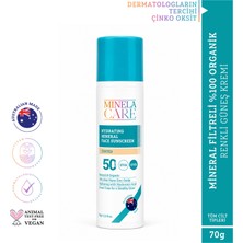 Minela Care Hydrating Organik Mineral Filtreli Renkli Yüz Güneş Kremi Spf 50 70 gr PA++++