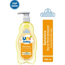 Uni Baby Sensitive 900 ml Saç ve Vücut Şampuanı Doğal İçeriklerle Hassas Ciltler İçin Özel Formül