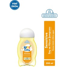 Uni Baby 200 ml Saç ve Vücut Şampuanı Göz Yakmayan Formül ile Hassas Ciltlere Özel Nemlendirme