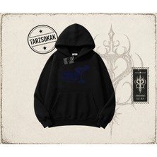Tarzsokak Kadın Margarita Social Club Oversize Unisex Kapşonlu Sweatshirt Beyaz