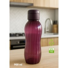 Jet's Home Su Şişesi Sızdırmaz Kapak Okul Matarası Bpa Free Suluk Orta Boy Kokusuz Matara Mürdüm 900 ml