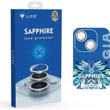 Lito iPhone 15 /15 Plus Sapphire Kamera Lens Koruyucu Green
