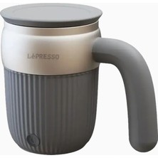 Lepresso Otomatik Manyetik Karıştırıcılı Termos Kupa 450 ml Gri