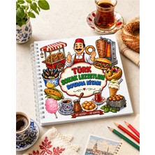 Z&R Craft Türk Sokak Lezzetleri Boyama Kitabı I 20X20CM I Yetişkin Boyama Kitabı