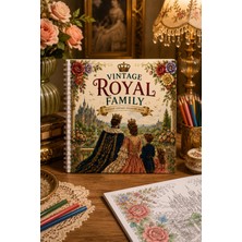 Z&R Craft Vintage Royal Family – Premium Yetişkin Boyama Kitabı | Kraliyet ve Saray Temalı | 35 Görsel | 20X20