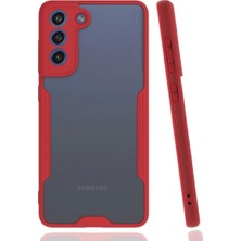 Uravas Store Newface Samsung Galaxy S21 Fe Kılıf Platin Silikon - Kırmızı