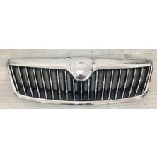 Wisco 290834 Ön Panjur Krom Çizgili Krom Çerceve Saten Siyah Octavia 2009-2013 1Z0853668A 9B9/1Z0853661A 2zz