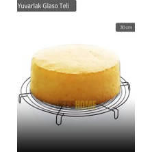Jet's Home Pasta Soğutma Dinlendirme Teli Yuvarlak Ekmek Kek Kurabiye Soğutma Teli Glaso Teli 30 cm