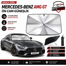 OtoÇizgi Mercedes Amg Gt Şemsiye Tip Ön Cam Güneşliği Katlanabilir Uv Korumalı Araç Cam Güneşlik