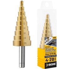 SGS2842 Hss Kademeli Matkap Ucu Kademeli Panç Kozalak 4-20 mm