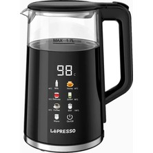 Lepresso 1.7 L Dijital Göstergeli Elektrikli Su Isıtıcısı 2200W Siyah