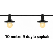 Sekizgen Led Sıralı Zincir Sarmaşık Şapkalı Dış Mekan Organizasyon Düğün Etkinlik Parti Aydınlatma Ampulsüz