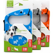 Nunbell Otomatik Köpek Tasması 3 Metre Small (S) Kilitli Uzayan Gezdirme Tasması