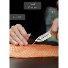 Jet's Home Düz Uçlu Balık Cımbızı Kılçık Cımbızı Paslanmaz Çelik Balık Kılçık Temizleme 12 cm
