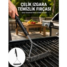 Astraltech Uzun Saplı Paslanmaz Çelik Izgara Temizlik Fırçası Yeni Nesil