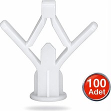 Alet Çantam  Kanatlı Alçıpan Dübeli Plastik Kelebek Dubel 100 lü Paket
