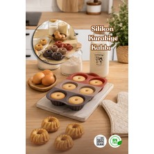 Porsima 30010-1 Silikon Göbekli Muffin Kalıbı 6'lı | Yapışmaz Kek ve Cupcake Kalıbı