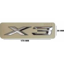 Wisco 344266 Yazı X3 (Krom Bmw Büyük) TW0710177