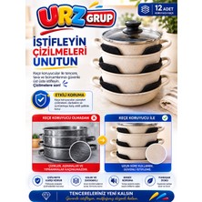 Urz Grup Kalın Tava,tencere ve Borcam Koruyucu 12'lı Set Elyaf Keçe Siyah