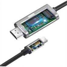 Sarftech Premium Type-C Usb-C To HDMI Kablo (4K60Hz,1080P165Hz) Hdr Type-C To HDMI 2.0 Görüntü Aktarım Kablosu - 2 Metre