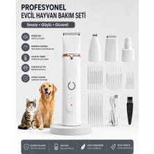 Rogger Şarjlı Kedi Köpek 8 In 1 Tüy Kesme Makinesi Seti, Sessiz Tıraş Makinesi, Pati Burun Kulak Tırnak Bakım Kiti
