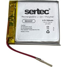 Sertec 503337 3.7V 750 Mah Li-Polymer Pil (DEVRELI/1.5A)