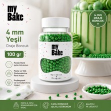 My Bake 4 mm Yeşil Draje Şeker – Pasta ve Tatlı Süsleme Şekeri 100GR