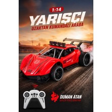 Toyaş 1:14 Uzaktan Kumandalı Duman Atan Yarış Arabası 2.4 Ghz Şarjlı 500 Mah Bataryalı Kauçuk Lastikli