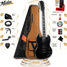 Midex Sg-Special-Bk Profesyonel Sg Kasa Hh Elektro Gitar Seti Siyah