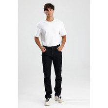 #erkekjean Siyah Denim Straight Fit Form CLINT50 Rahat Konforlu Erkek Jean Pantolon
