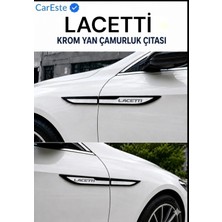 CarEste Chevrolet Lacetti Paslanmaz Krom Yan Çamurluk Çıtası 4 Parça Abs Malzeme Aksesuarı