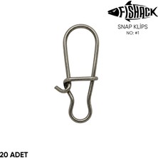 Snap Klips - Fishack - Paslanmaz Çelik - 20 Adet - No: #1