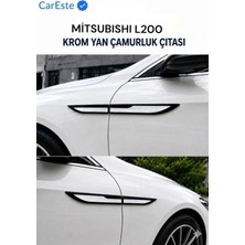 CarEste Mıtsubıshı L200 Uyumlu 4 Parça Krom Yan Çamurluk Çıtası