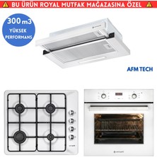 Eminçelik R25  Turbo+Soğutma Dijital Beyaz Ankastre Set (Ao 2163  W60 +31 221 Emaye + As 1320W Asp.