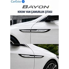 CarEste Hyundaı Bayon Uyumlu 4 Parça Krom Yan Çamurluk Çıtası