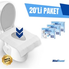 MiniGuard® Klozete Atılabilir Klozet Örtüsü - Easyflush Özel Sistemli, Suda Çözünür, Tek Kullanımlık - 20 Paket x 10 Adet