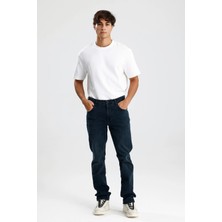 #erkekjean Straight Fit Koyu Indigo Denim Rahat Konforlu CLINT50 Erkek Jean Pantolon