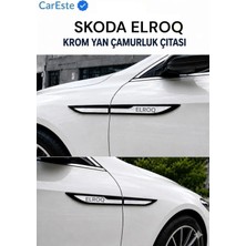 CarEste Skoda Elroq Uyumlu 4 Parça Krom Yan Çamurluk Çıtası