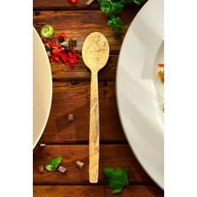 Seraser Home Tekstil Zeytin Ağacı Kaşık 25 cm | El Yapımı Ahşap Kaşık Doğal Ağaç